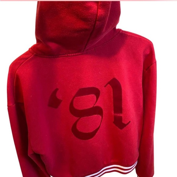 Red Guess Woman’s Zip Up Hoodie - Picture 2 of 2